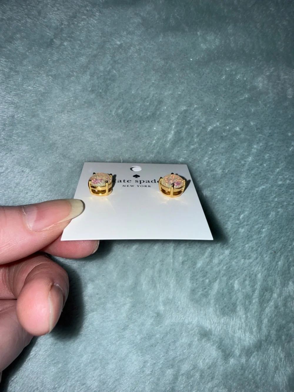 kate spade Multicolor Glitter Stud Earrings - Gold Tone - Picture 8 of 9